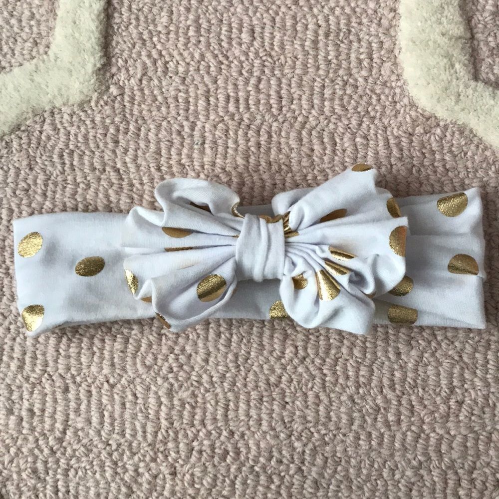 Polka dot BOW headband
